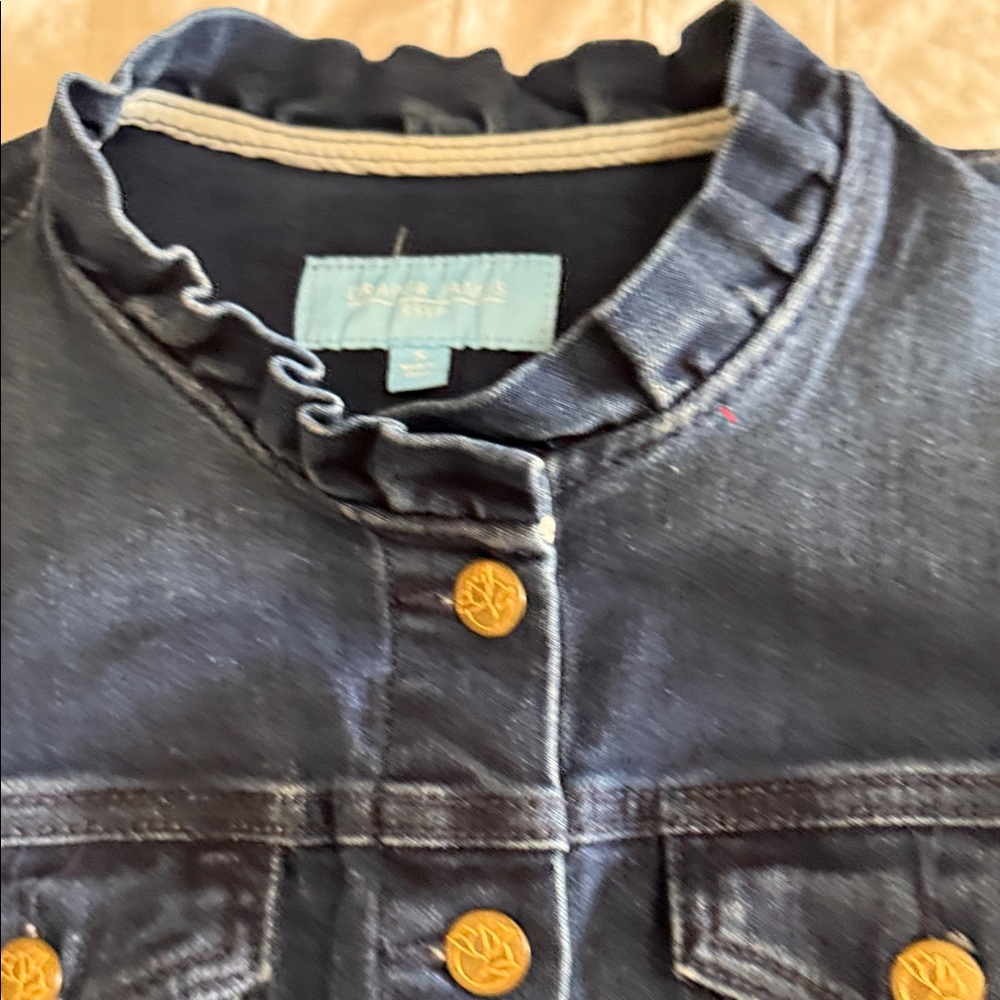 Draper James Dark Blue Jean Jacket: PRISTINE CONDITION - Picture 3 of 11